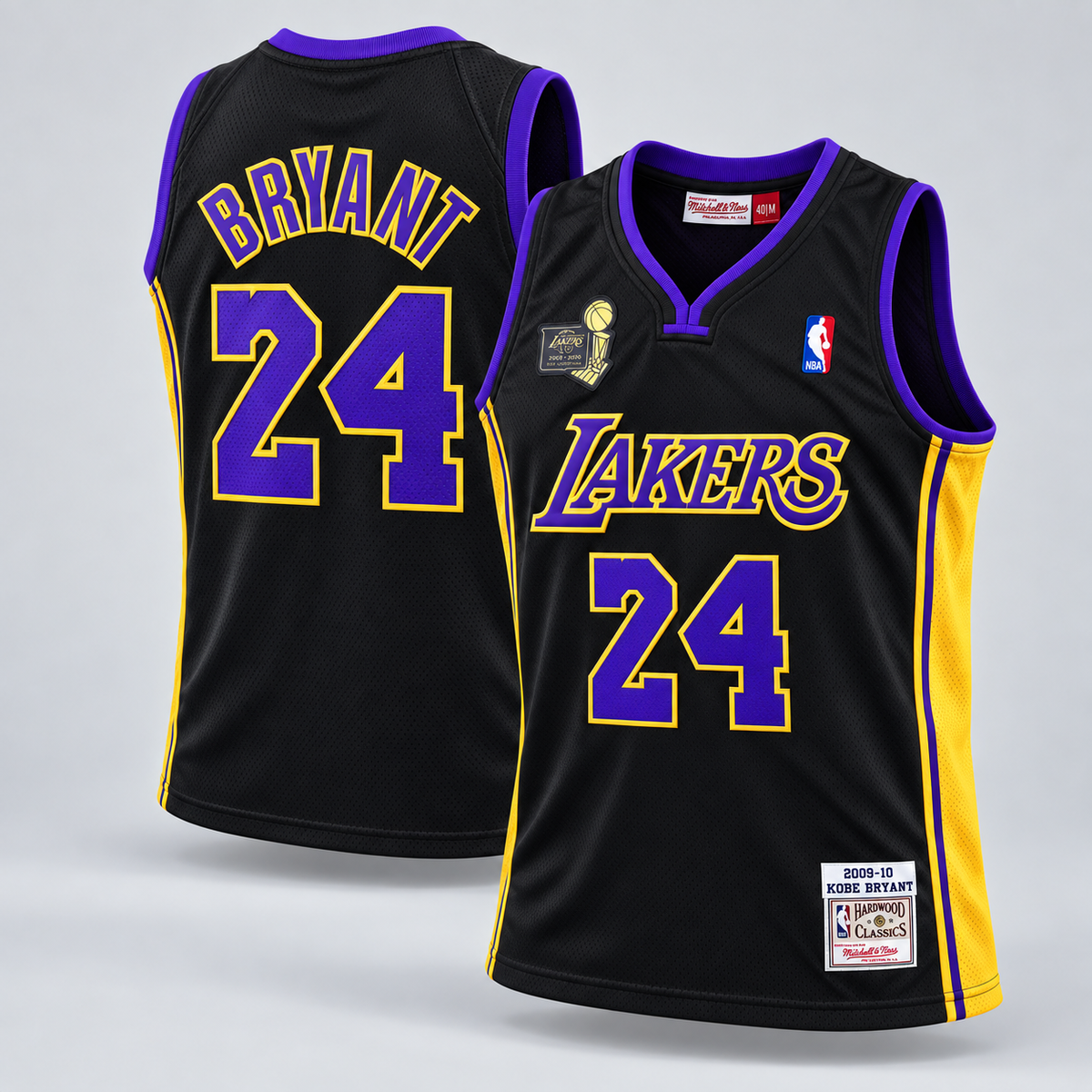 Kobe Bryant #24 Los Angeles Lakers 2009-10 Finals Swingman Basketball Jersey – All Stitched