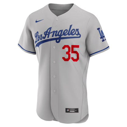Men's Los Angeles Dodgers Cody Bellinger Gray Road Authentic Player Jersey